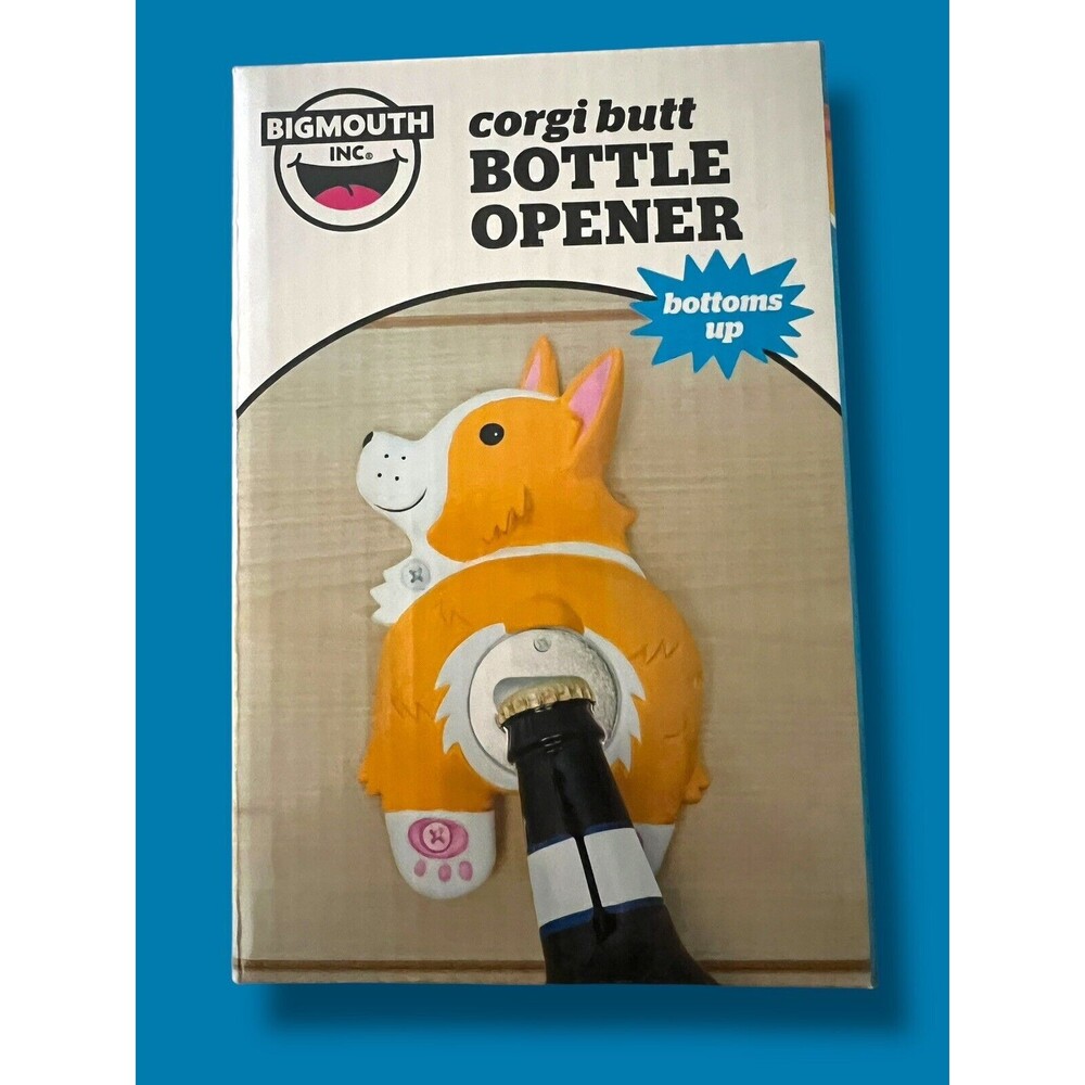 Big Mouth Corgi Butt Dog Puppy Resin Wall Mounted Beer Bottle Opener Gift New